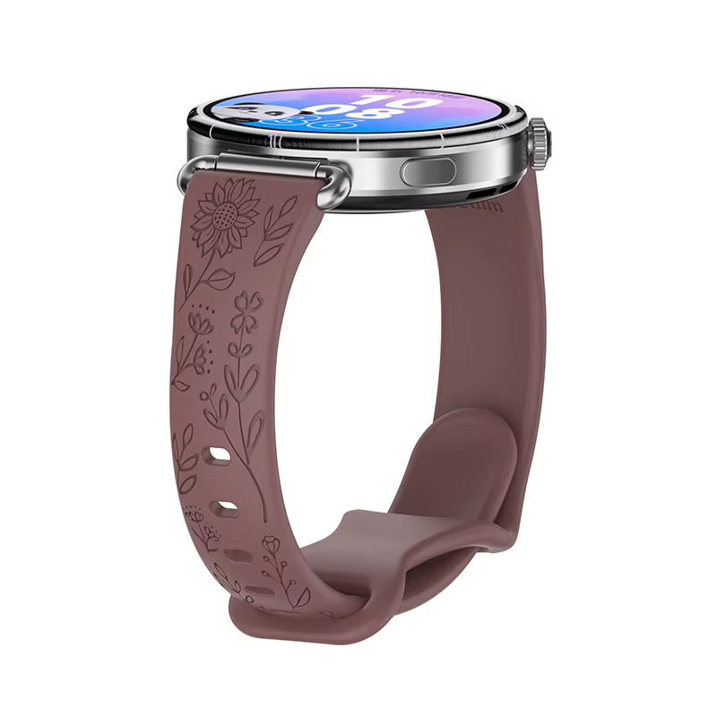 Silicone floral engraved Strap