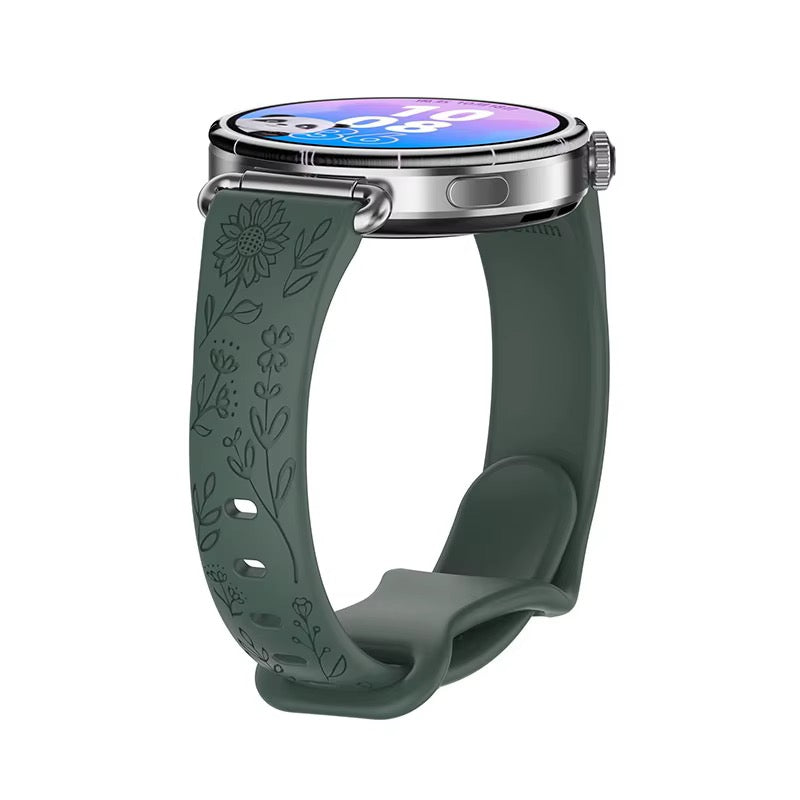Silicone floral engraved Strap