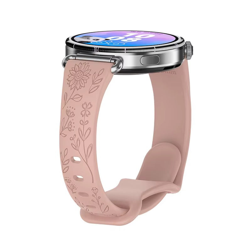 Silicone floral engraved Strap