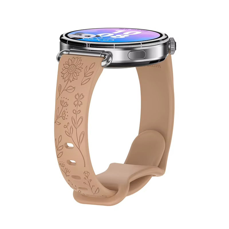 Silicone floral engraved Strap