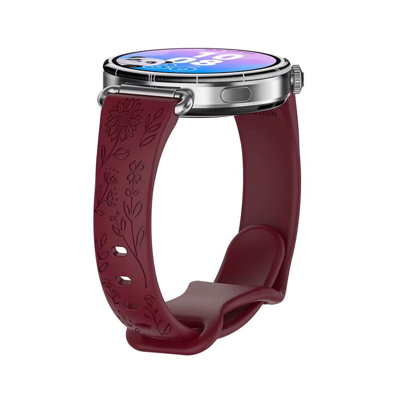 Silicone floral engraved Strap